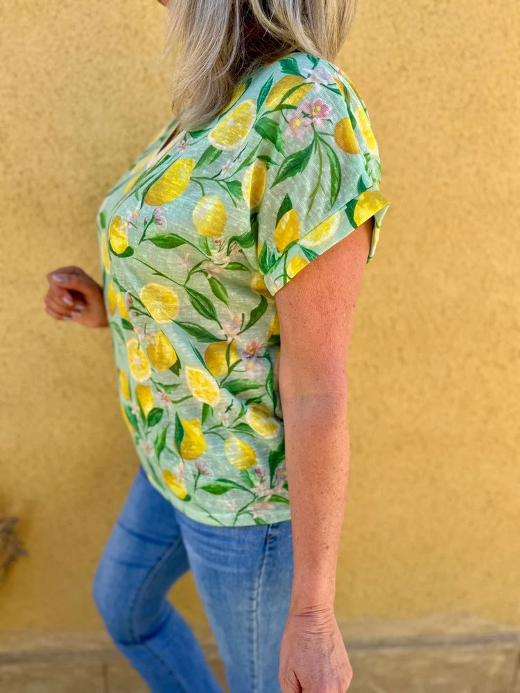 Teeshirt imprimé Limone vert d'eau