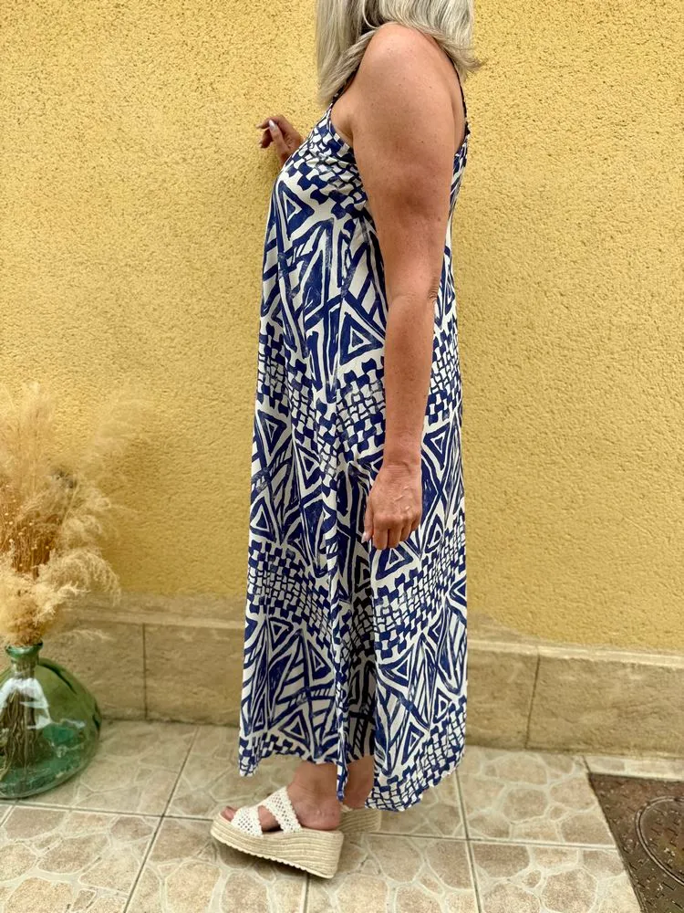 Robe à bretelles Lisa bleu marine