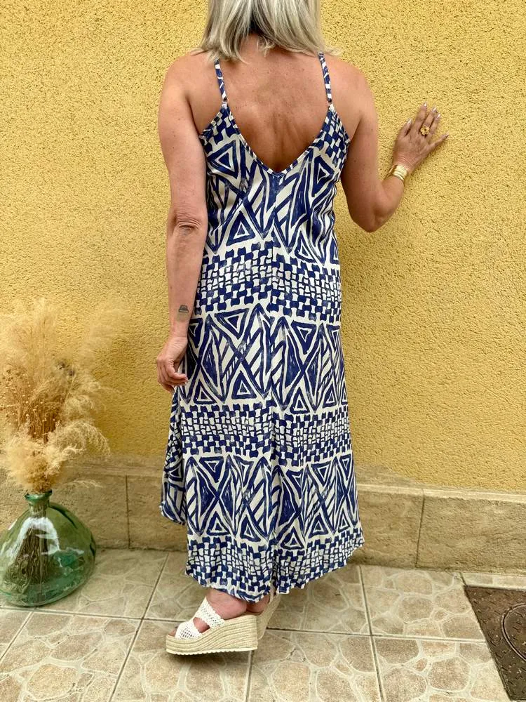 Robe à bretelles Lisa bleu marine