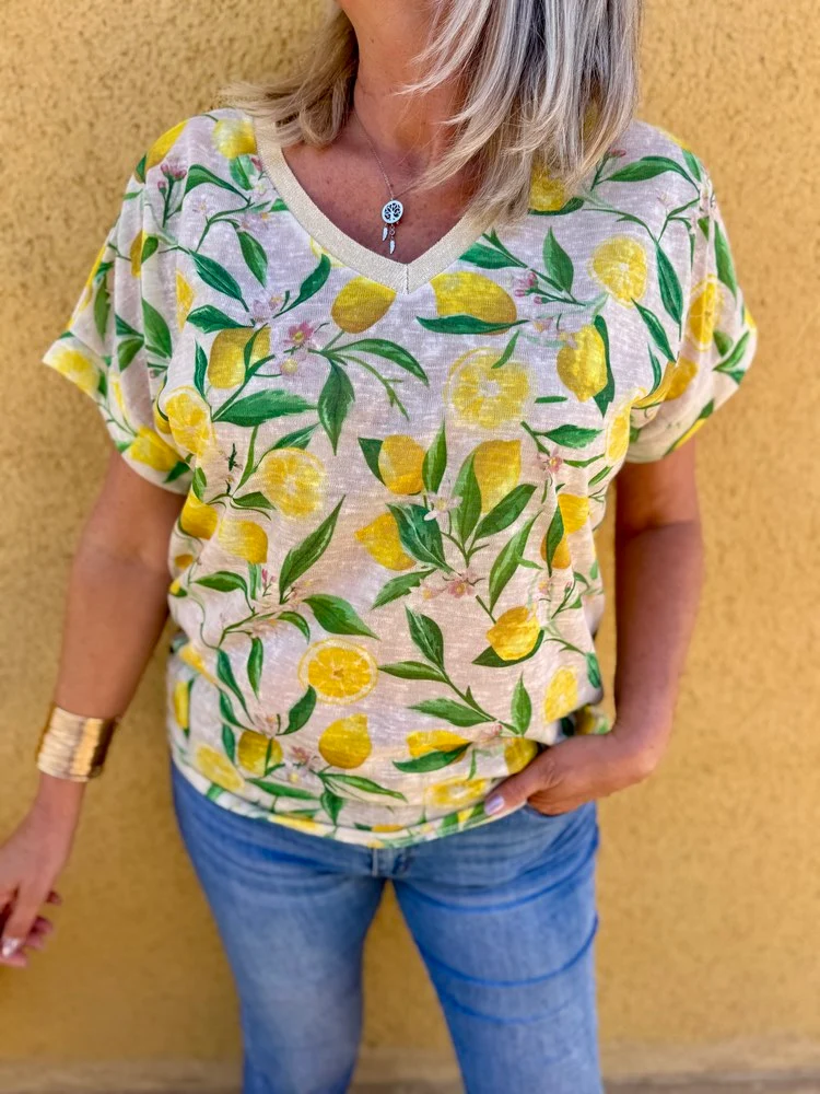 Teeshirt imprimé Limone blanc