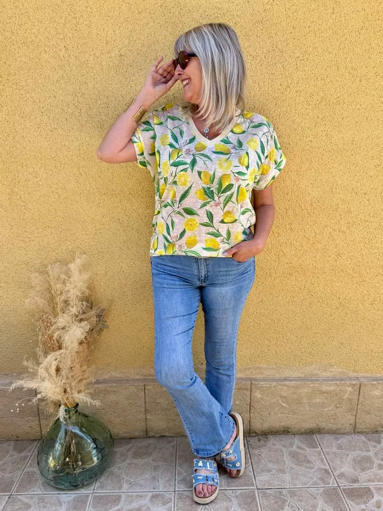 Teeshirt imprimé Limone blanc