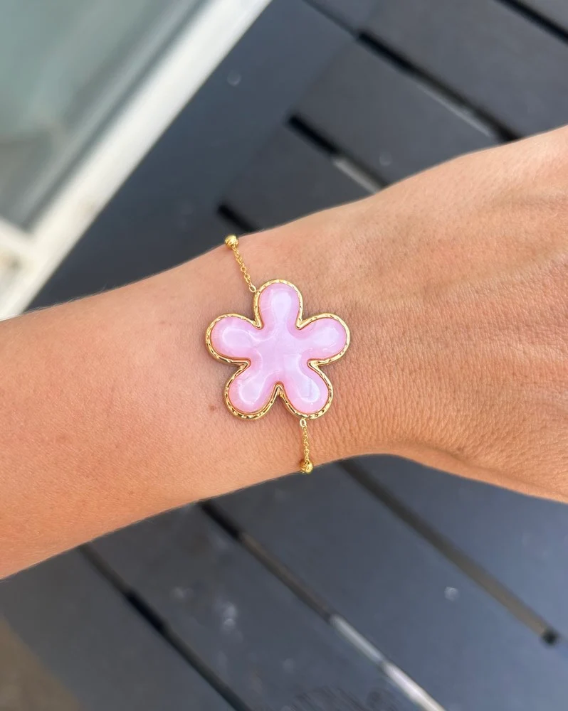 Bracelet Agatha rose pâle