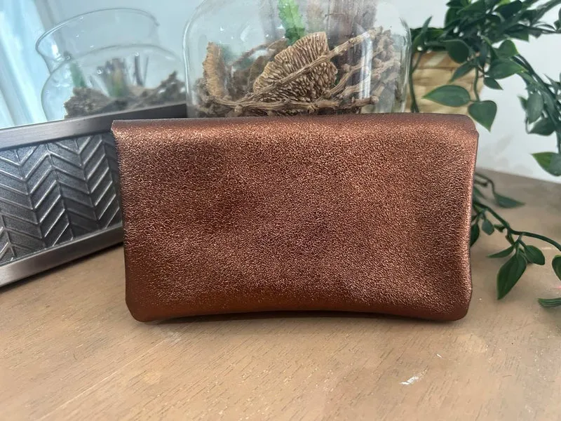 Porte monnaie Rico en cuir caramel