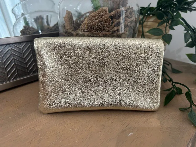 Porte monnaie Rico en cuir doré