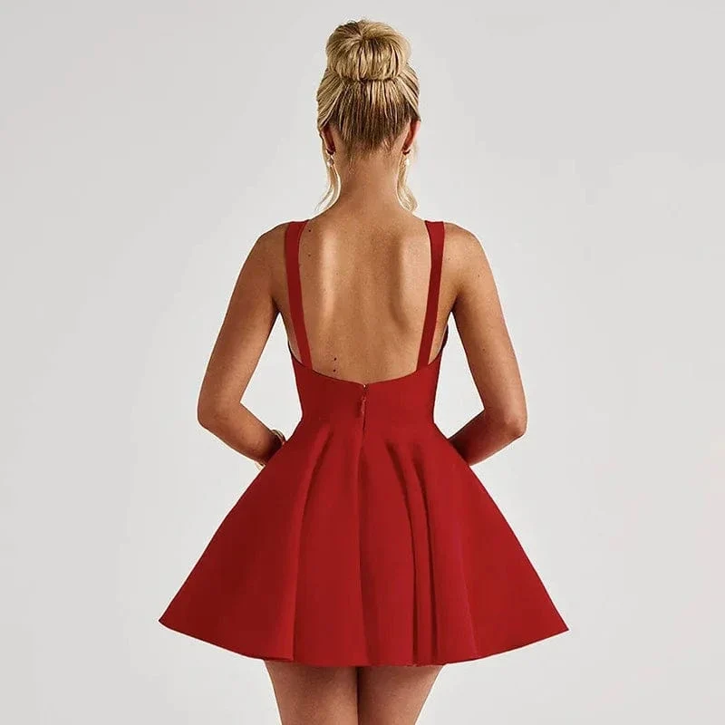 Robe corset courte évasée