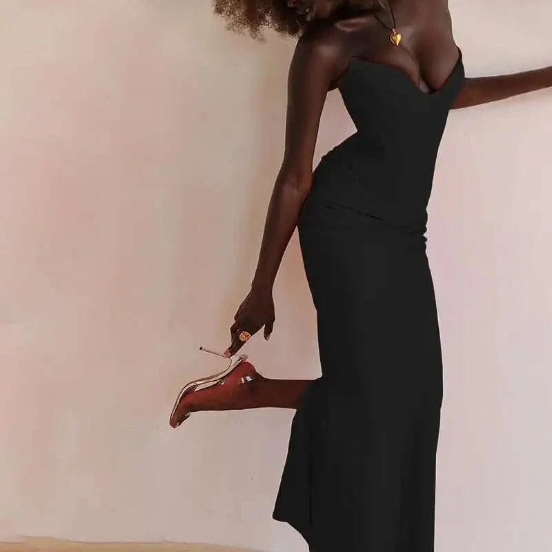 Robe de soirée bustier sirène longue