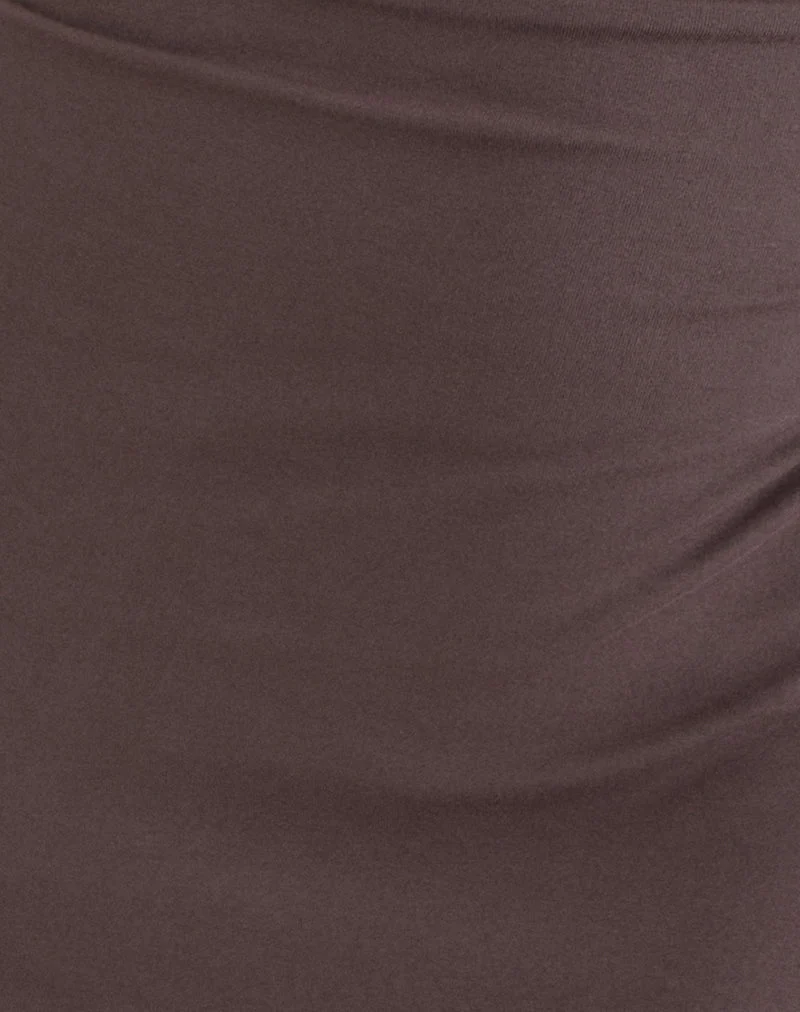 Mini-robe Trudita en jersey de rayonne, couleur « Peppercorn Brown »