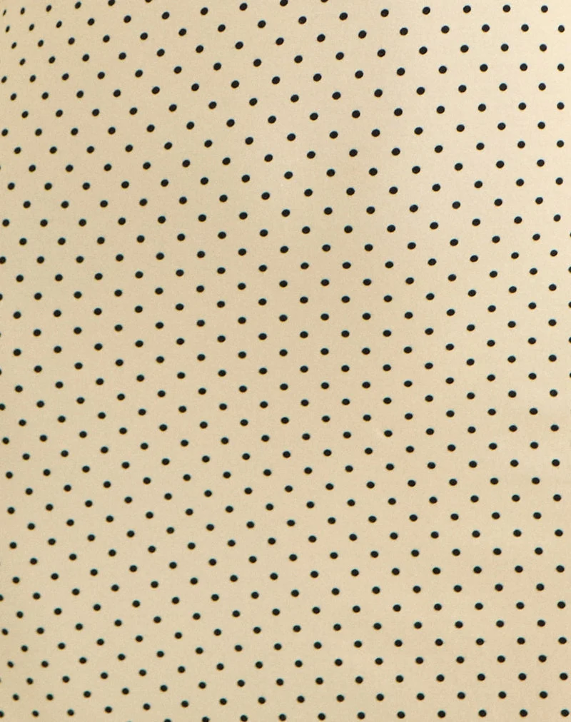 Mini-robe Letiria jaune beurre à micro-pois