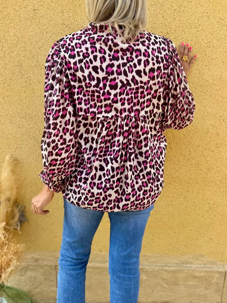 Tunique méga loose Miléna fuchsia