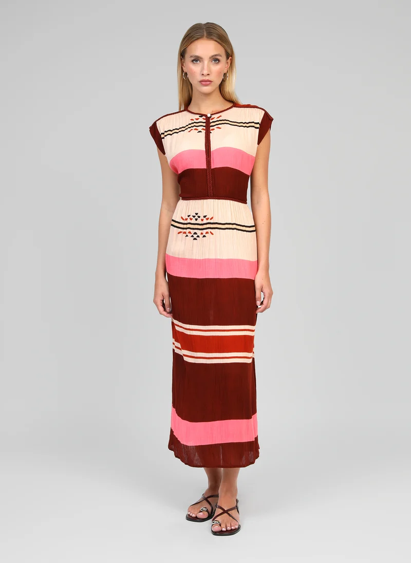 ROBE LONGUE OWENILA peruna brique