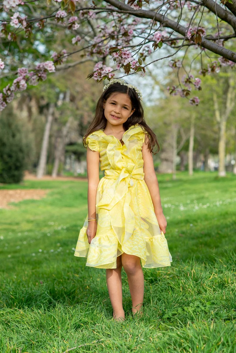 Robe Ortiz jaune - Modèle petite fille