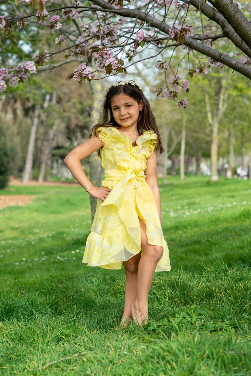Robe Ortiz jaune - Modèle petite fille