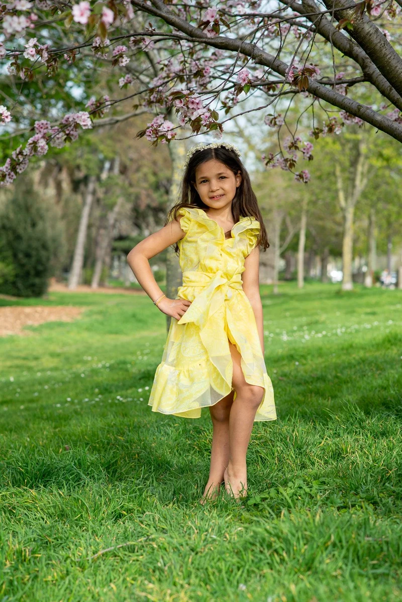 Robe Ortiz jaune - Modèle petite fille