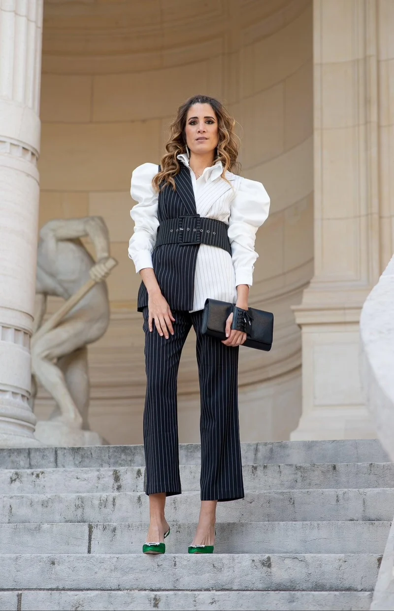 Ensemble smocking Prada Noir et Blanc