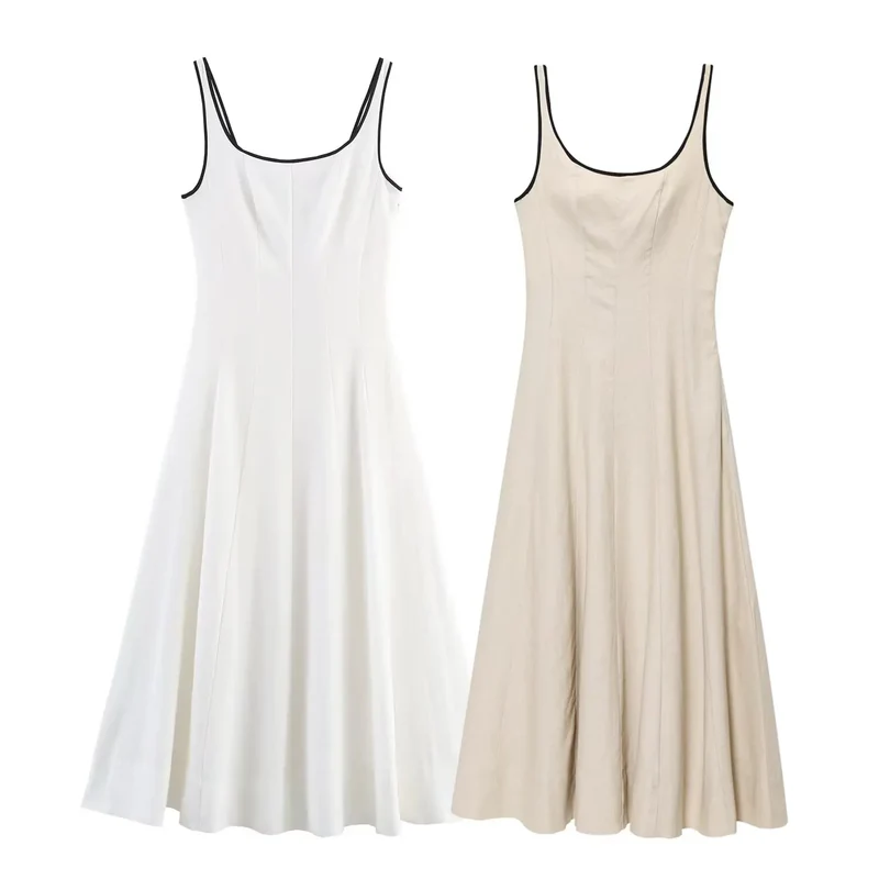 Robes blanches col carré