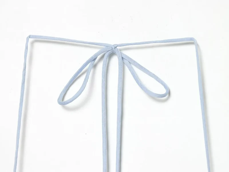Robe à volants dos nu bleue