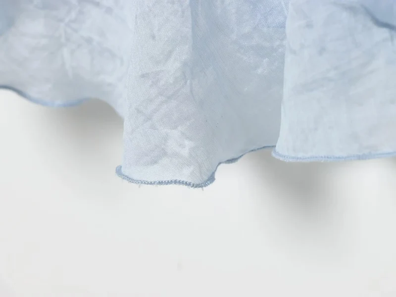 Robe à volants dos nu bleue