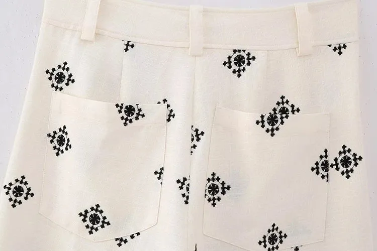 Pantalon Vintage en lin pour femmes