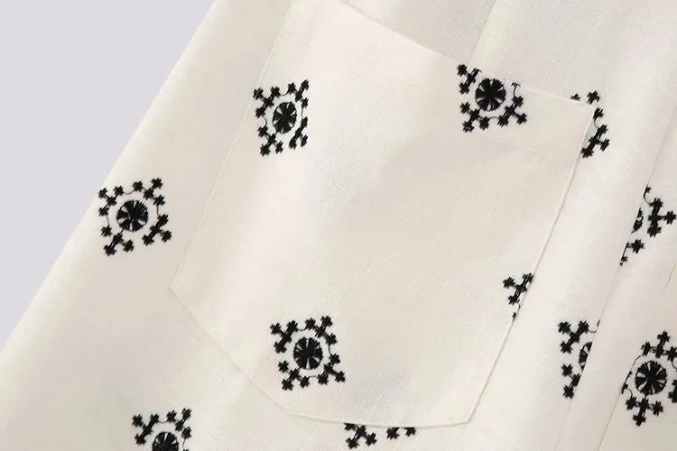 Pantalon Vintage en lin pour femmes