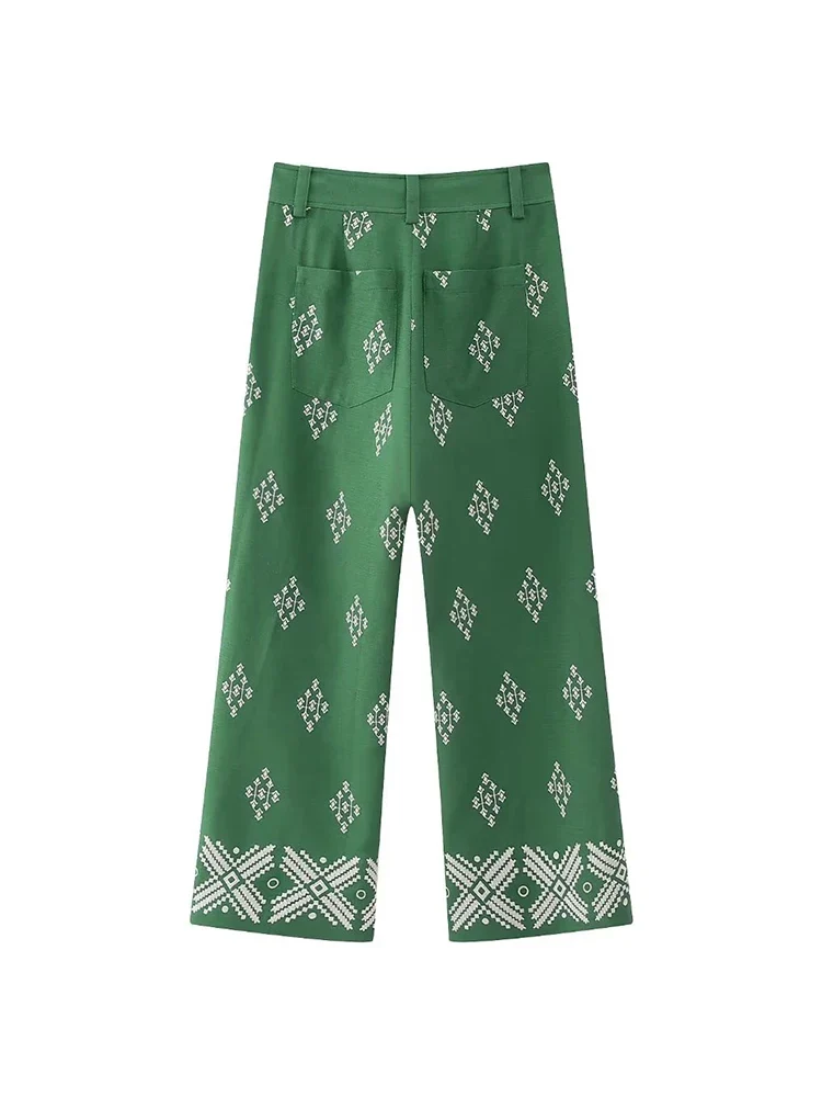 Pantalon Vintage en lin pour femmes