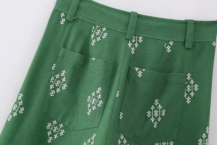 Pantalon Vintage en lin pour femmes