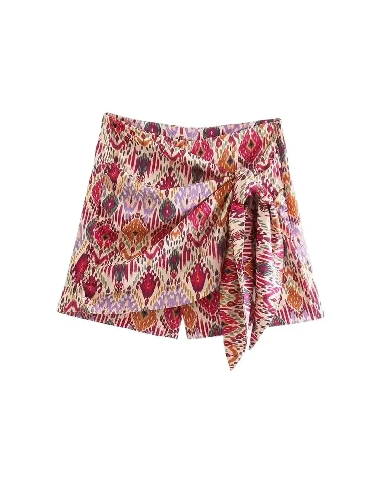 Jupe Short Vintage avec Noeud