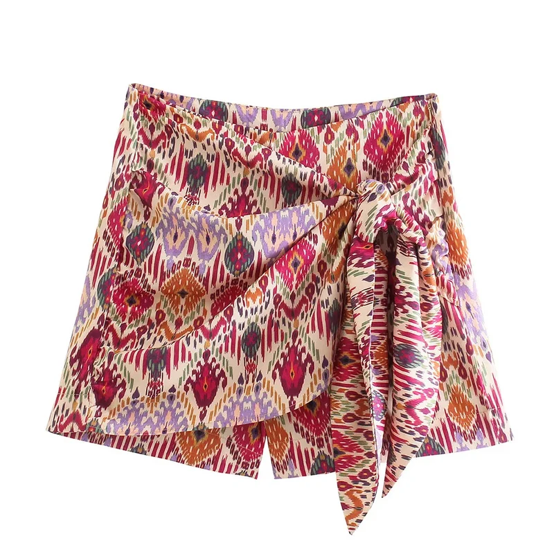 Jupe Short Vintage avec Noeud