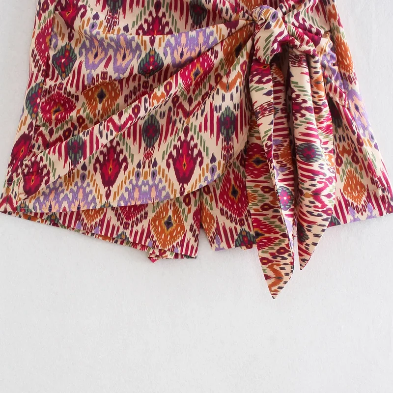 Jupe Short Vintage avec Noeud