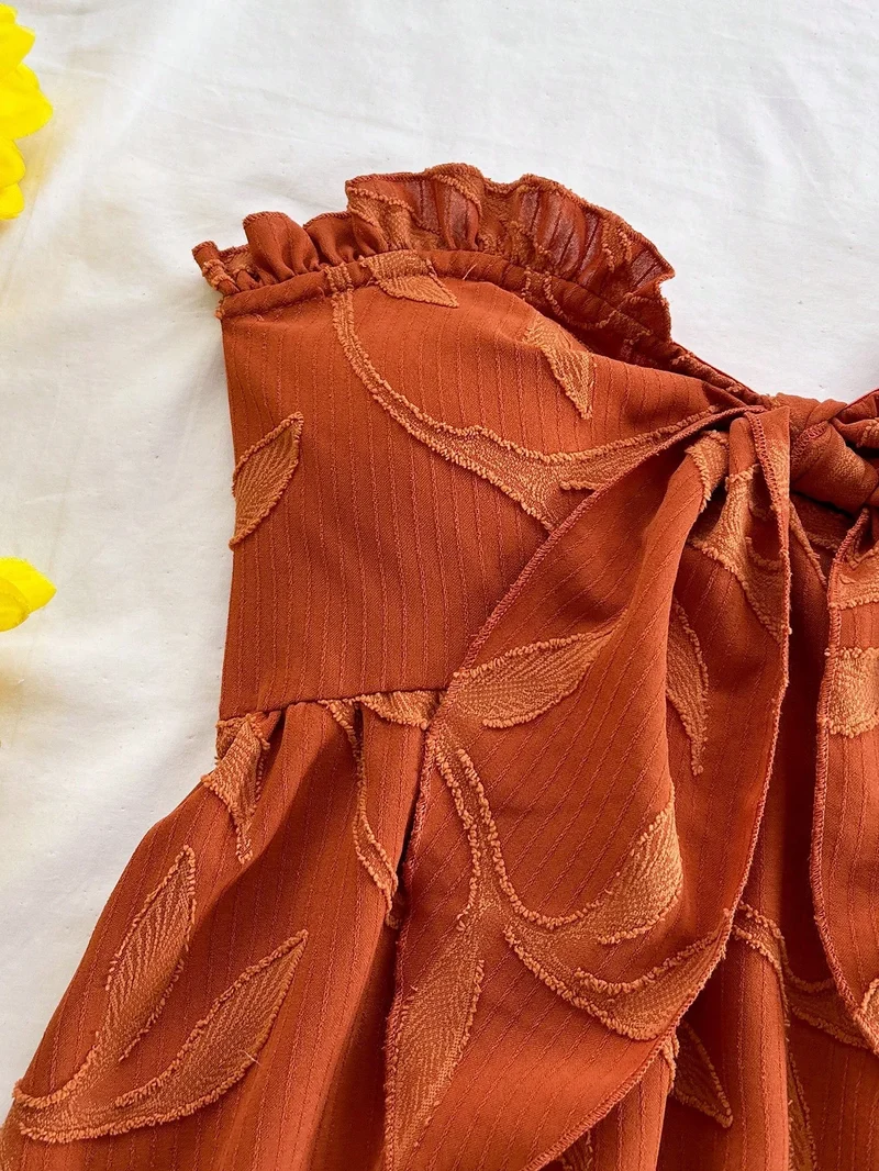 Ensemble Short et Top Bandeau Orange
