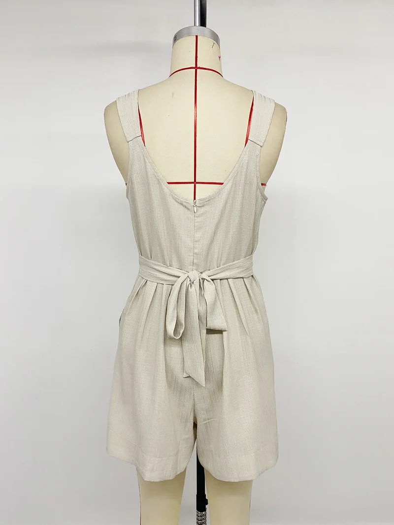 Combi Short Beige Avec Noeuds