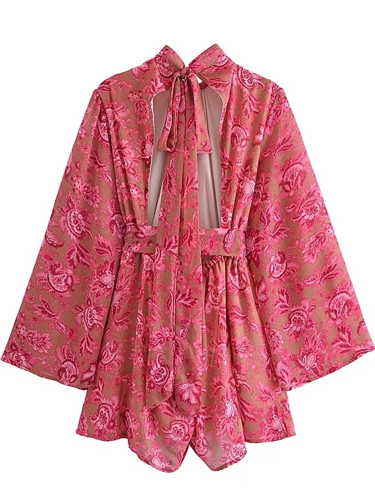 Combinaison Jupe Vintage Chic Rose pour Femme
