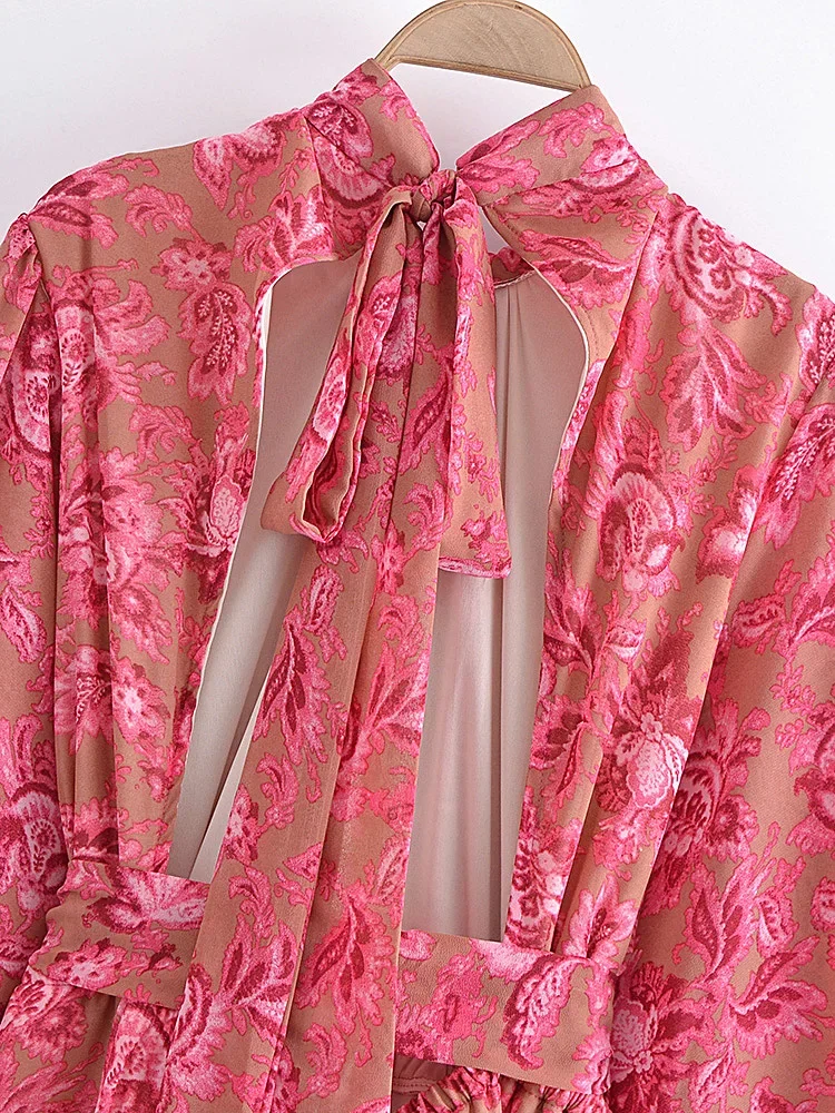 Combinaison Jupe Vintage Chic Rose pour Femme