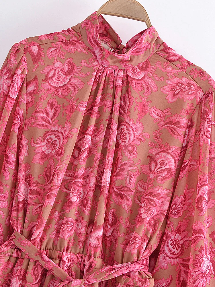 Combinaison Jupe Vintage Chic Rose pour Femme