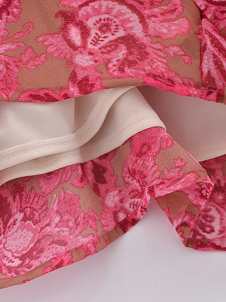 Combinaison Jupe Vintage Chic Rose pour Femme
