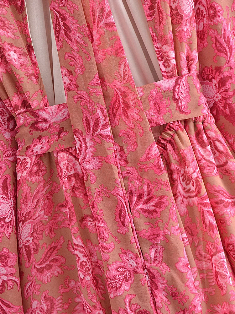 Combinaison Jupe Vintage Chic Rose pour Femme