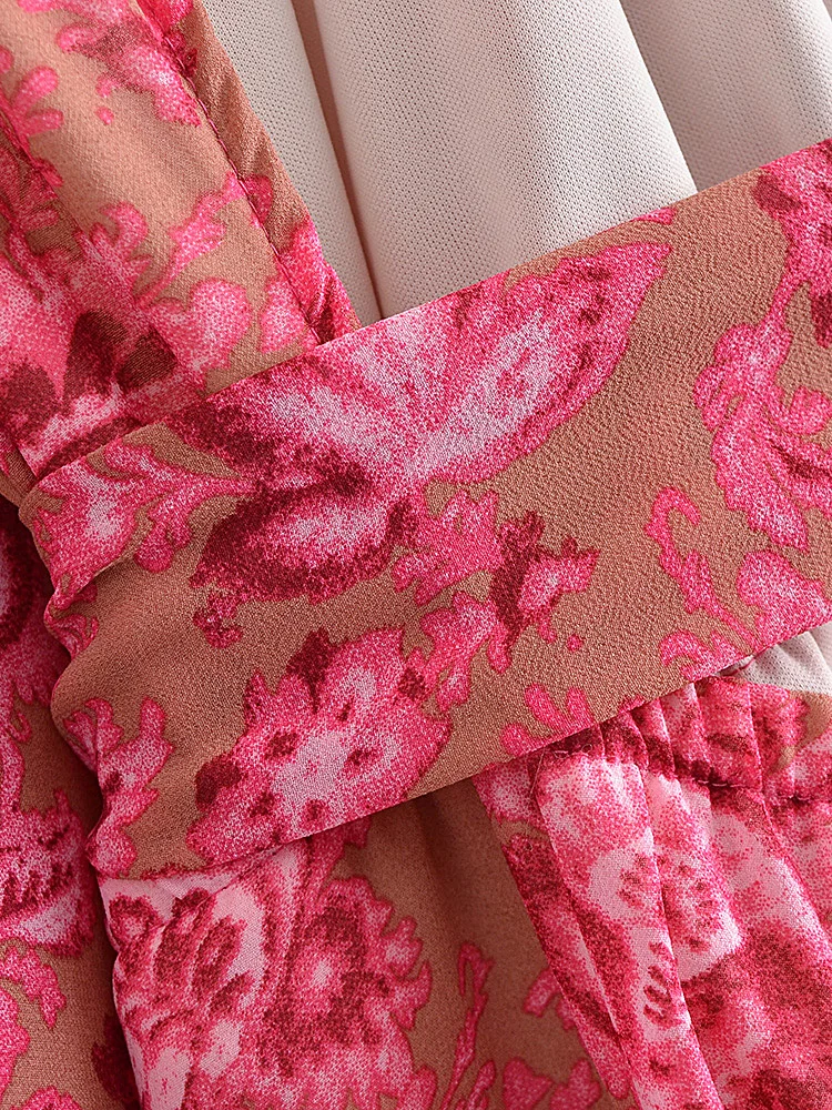 Combinaison Jupe Vintage Chic Rose pour Femme