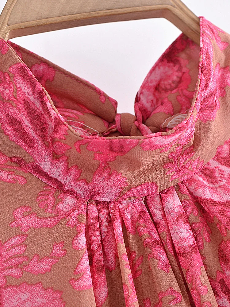 Combinaison Jupe Vintage Chic Rose pour Femme