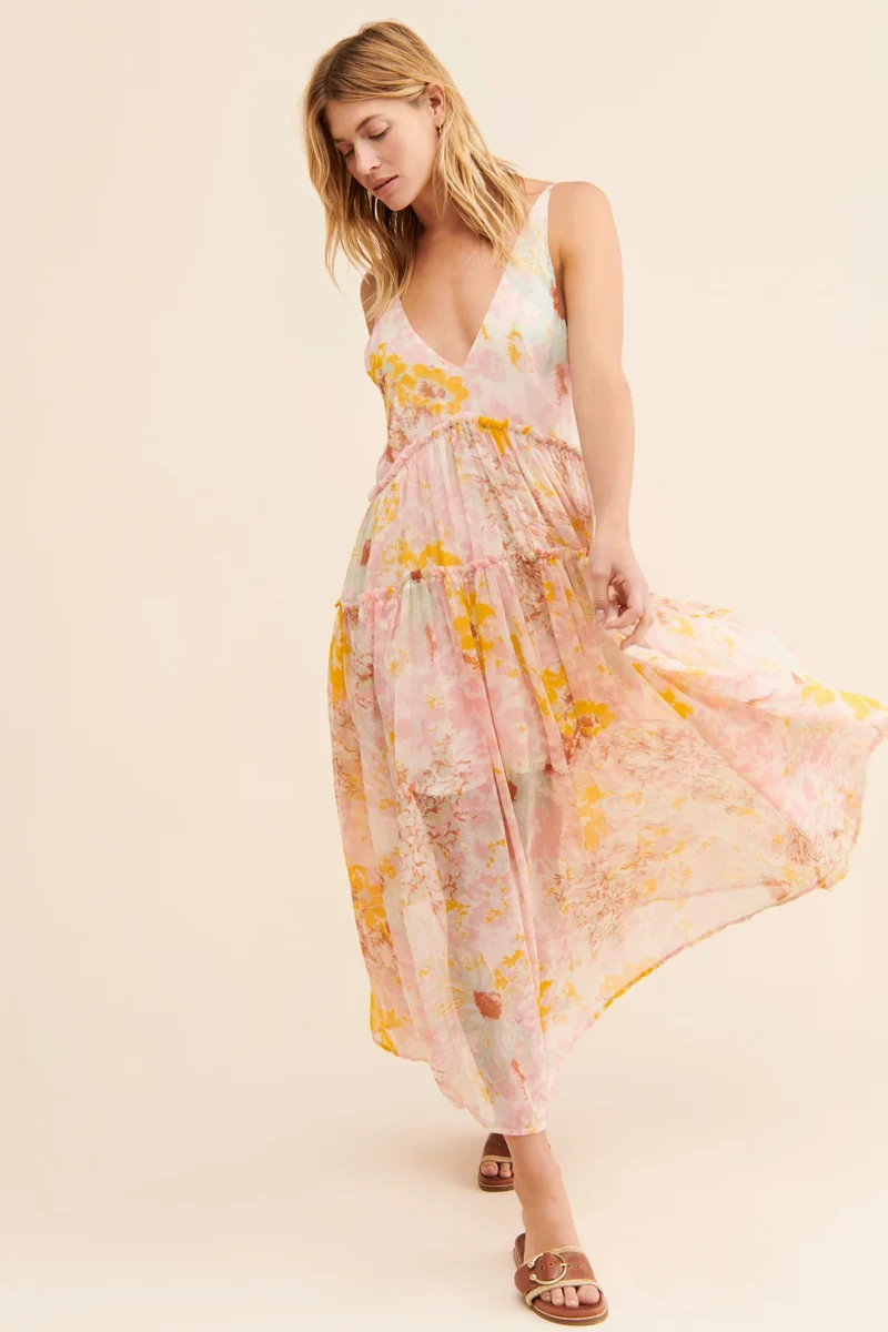 Robe légère fluide hippie chic