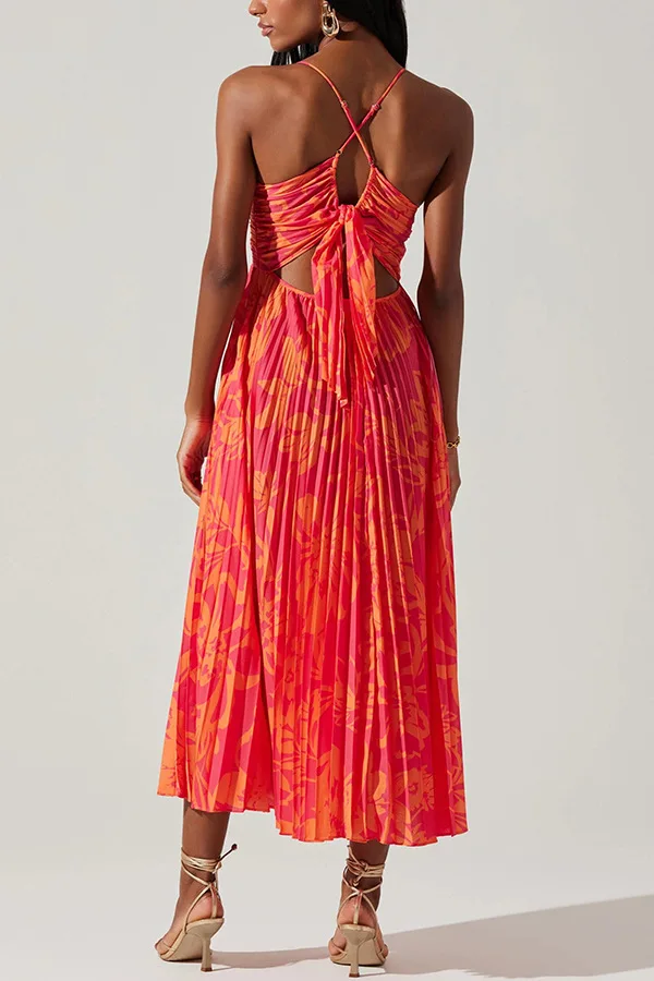 Robe ample de plage boheme orangée