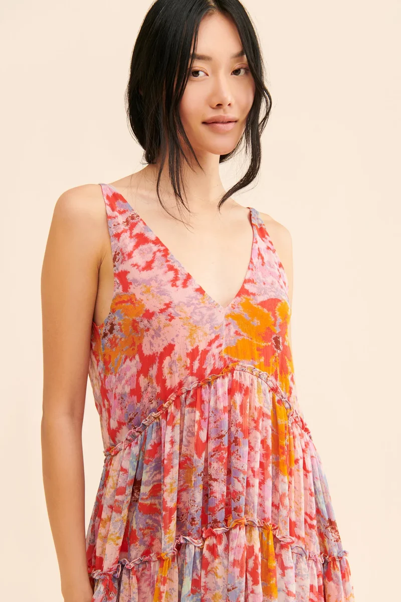 Robe légère en mousseline bohème
