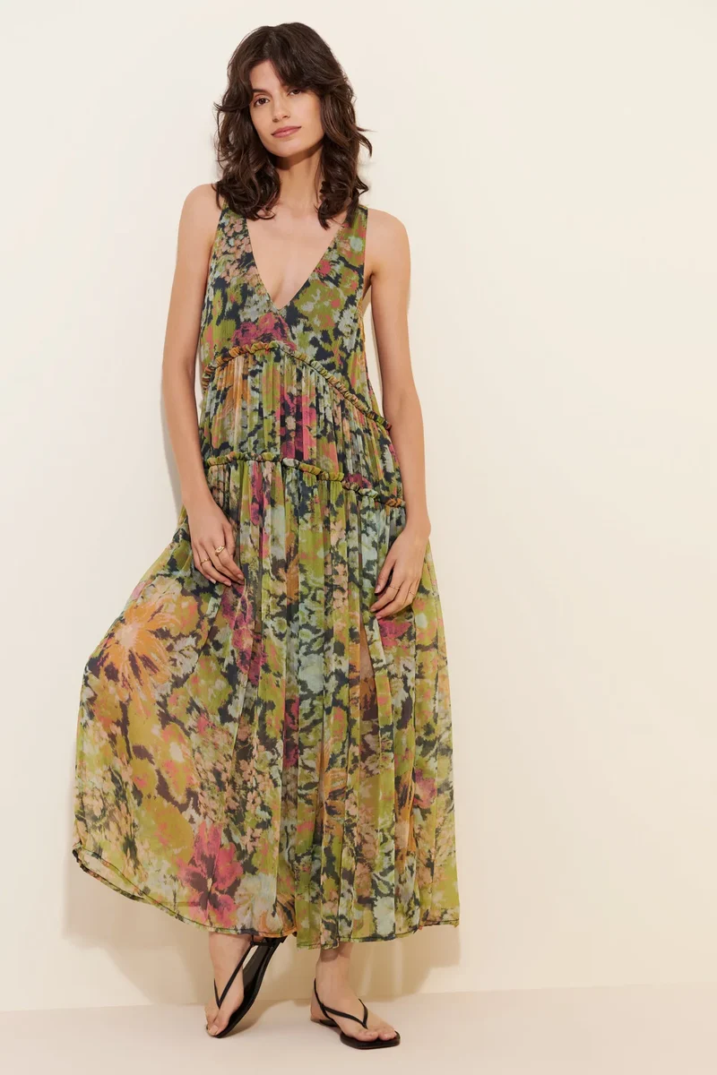 Robe légère en mousseline bohème