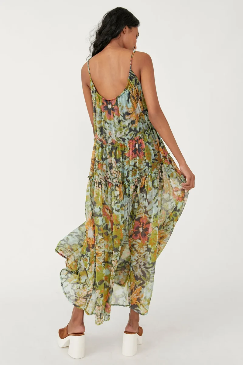 Robe légère en mousseline bohème