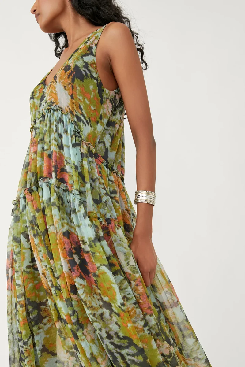 Robe légère en mousseline bohème