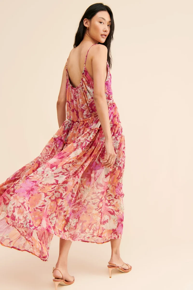 Robe légère en mousseline bohème