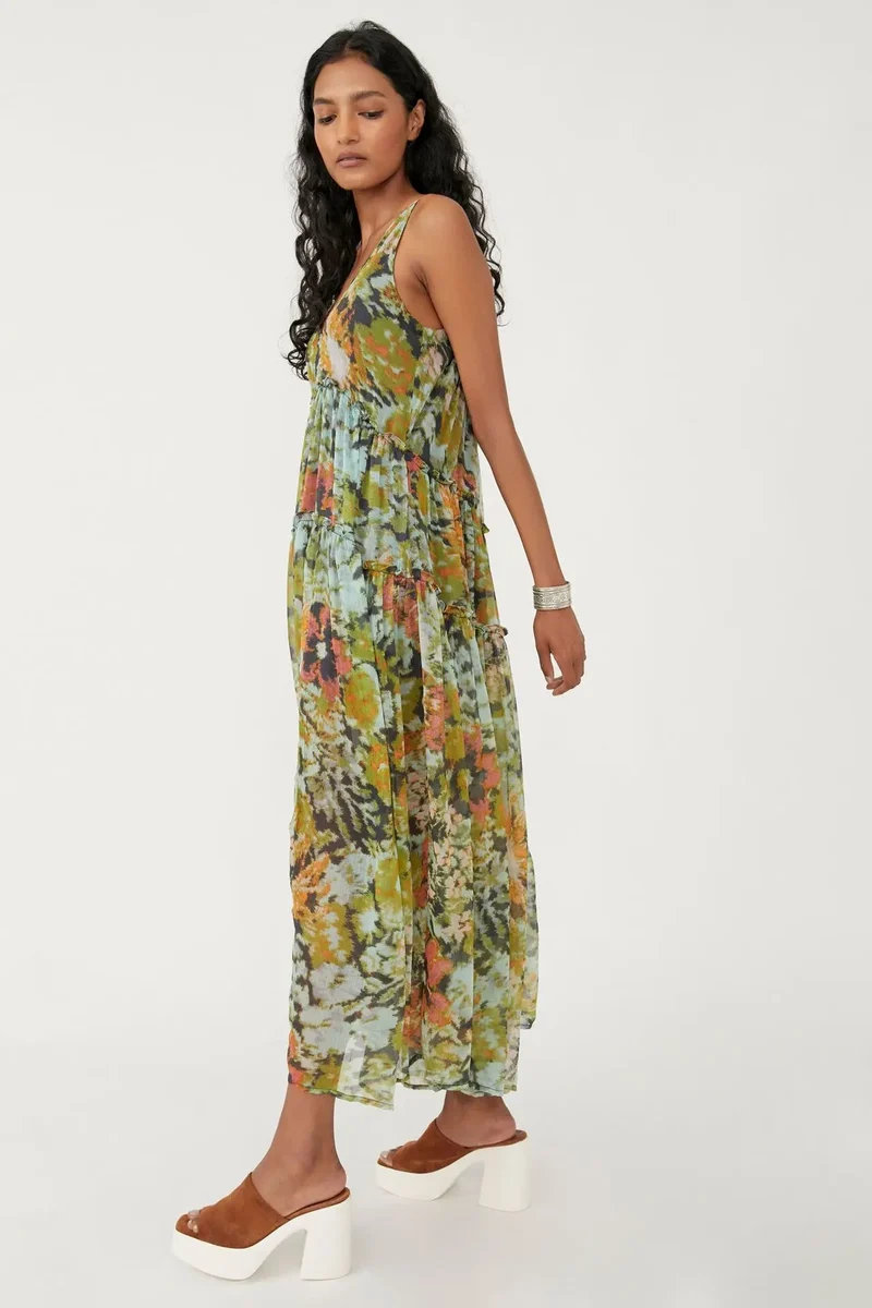 Robe légère en mousseline bohème