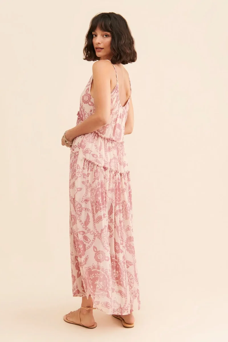 Robe légère en mousseline bohème