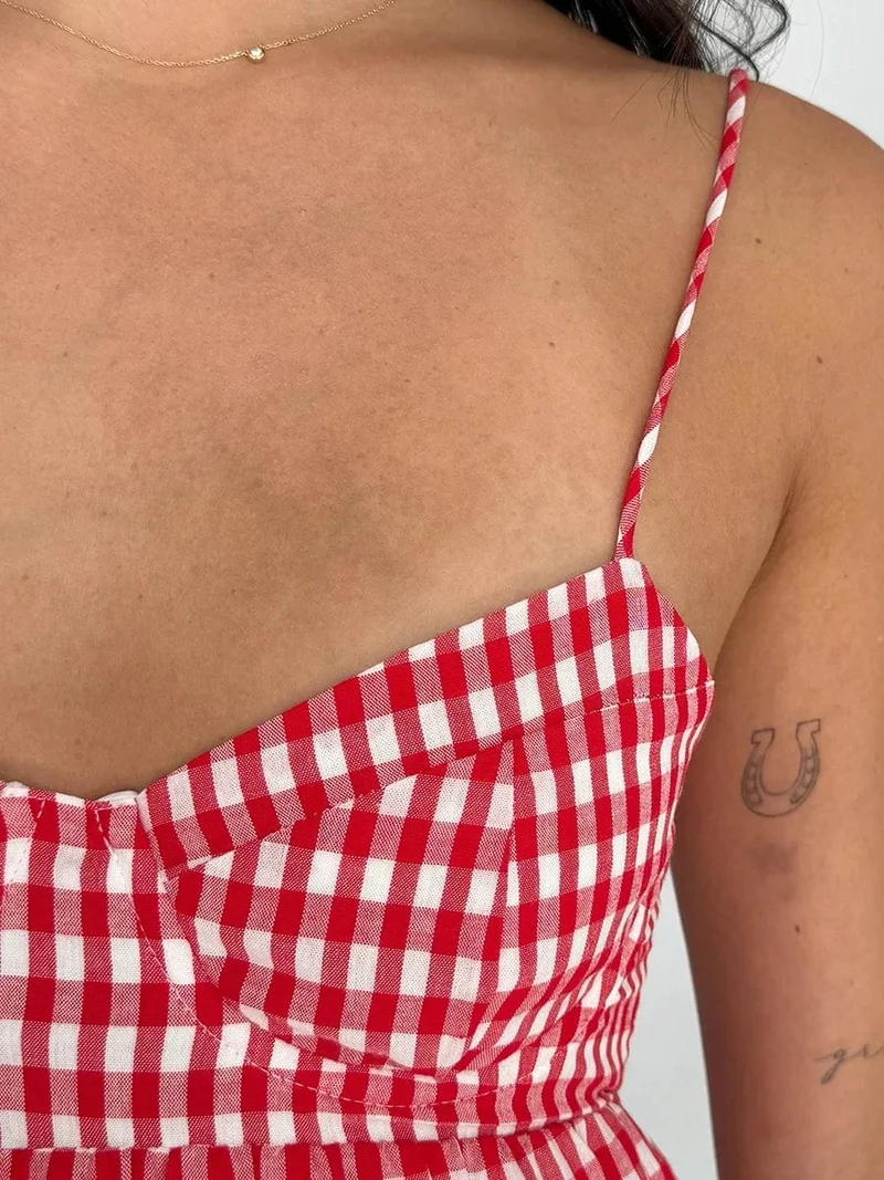 Robe été mini évasée à bretelles