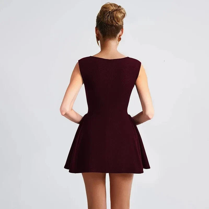 Robe de soirée courte chic évasée