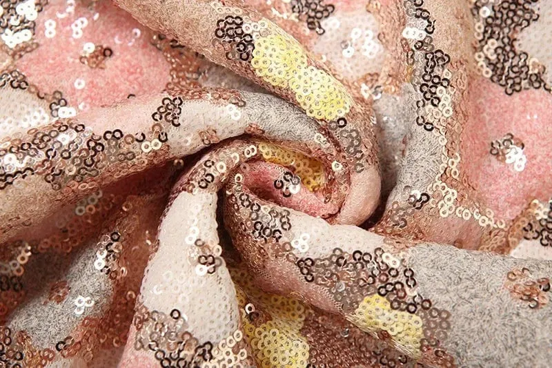 Robe été sequin courte fleurie