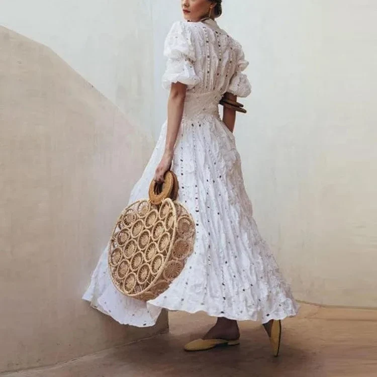 Robe été blanche fluide boho